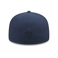 Seattle Seahawks Chrome and Navy Tonal Super Bowl XLVIII Patch Gray UV New Era 59FIFTY Fitted Hat