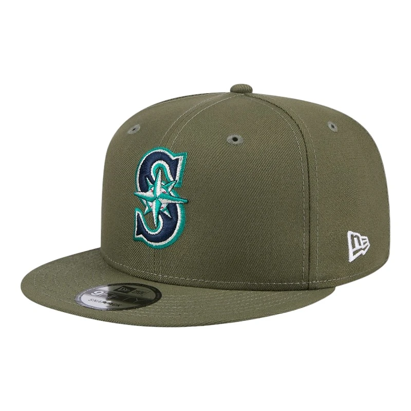 Seattle Mariners Olive Green Basic New Era 9FIFTY Snapback Hat