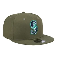 Seattle Mariners Olive Green Basic New Era 9FIFTY Snapback Hat