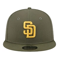 San Diego Padres Olive Green Basic New Era 9FIFTY Snapback Hat