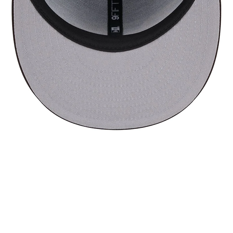San Diego Padres Brown Script Wordmark Logo Patch New Era 9FIFTY Snapback Hat