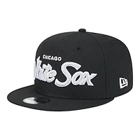 Chicago White Sox Script Wordmark Logo Patch New Era 9FIFTY Snapback Hat