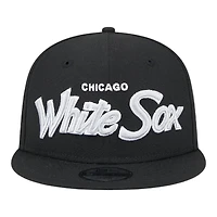 Chicago White Sox Script Wordmark Logo Patch New Era 9FIFTY Snapback Hat