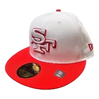 San Francisco 49ers Optic White and Red Hawaii 2001 Pro Bowl Patch Kelly Green UV New Era 59FIFTY Fitted Hat