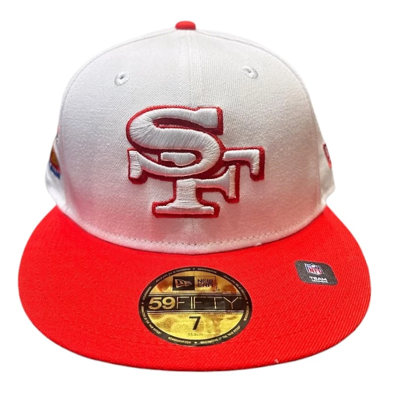 San Francisco 49ers Optic White and Red Hawaii 2001 Pro Bowl Patch Kelly Green UV New Era 59FIFTY Fitted Hat