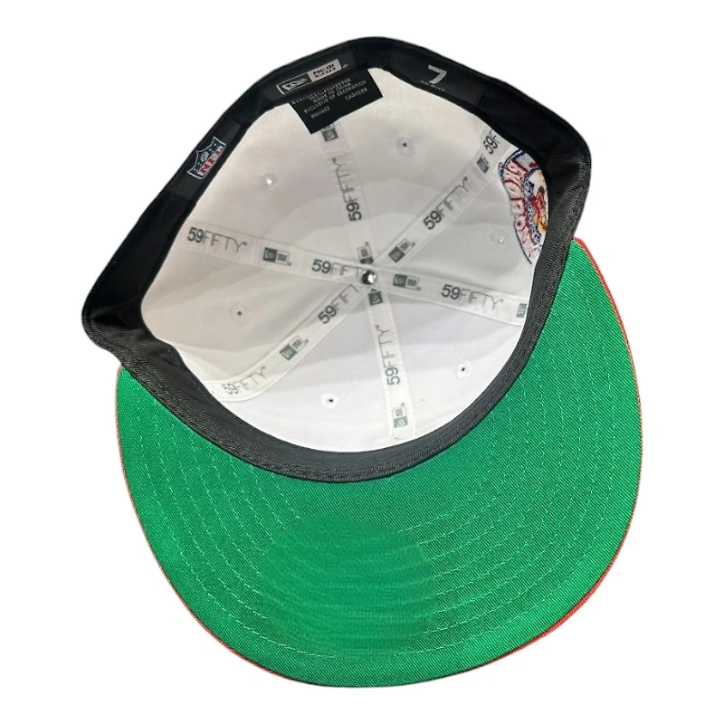 San Francisco 49ers Optic White and Red Hawaii 2001 Pro Bowl Patch Kelly Green UV New Era 59FIFTY Fitted Hat