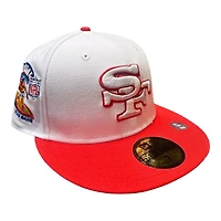 San Francisco 49ers Optic White and Red Hawaii 2001 Pro Bowl Patch Kelly Green UV New Era 59FIFTY Fitted Hat