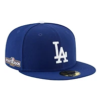 Los Angeles Dodgers Royal Blue 2024 MLB Postseason Patch New Era 59FIFTY Fitted Hat