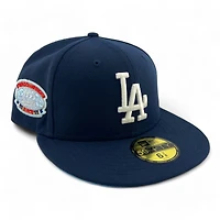 Los Angeles Dodgers Ocean Blue "Icy Pack" 1955 Patch Icy UV New Era 59FIFTY Fitted Hat