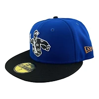 Rancho Cucamonga Quakes "Chaqueta" Royal Blue and Black Gray UV MiLB New Era 59FIFTY Fitted Hat