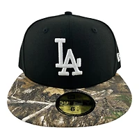 Los Angeles Dodgers Black and Realtree Gray UV New Era 59FIFTY Fitted Hat