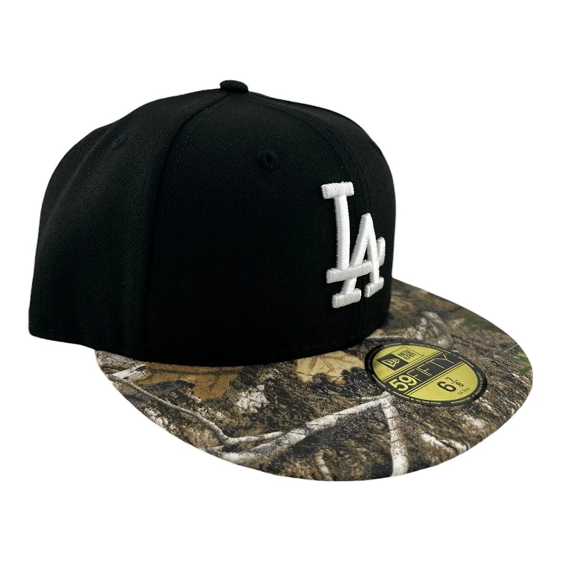 Los Angeles Dodgers Black and Realtree Gray UV New Era 59FIFTY Fitted Hat