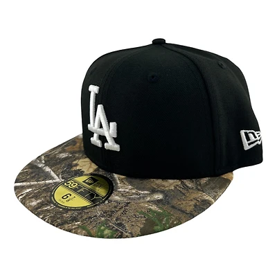 Los Angeles Dodgers Black and Realtree Gray UV New Era 59FIFTY Fitted Hat