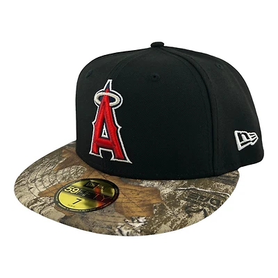 Los Angeles Angels Black and Realtree Gray UV New Era 59FIFTY Fitted Hat