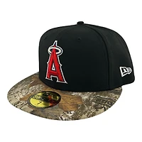 Los Angeles Angels Black and Realtree Gray UV New Era 59FIFTY Fitted Hat