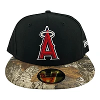 Los Angeles Angels Black and Realtree Gray UV New Era 59FIFTY Fitted Hat