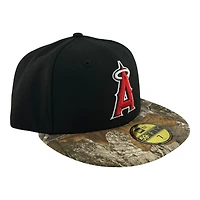 Los Angeles Angels Black and Realtree Gray UV New Era 59FIFTY Fitted Hat