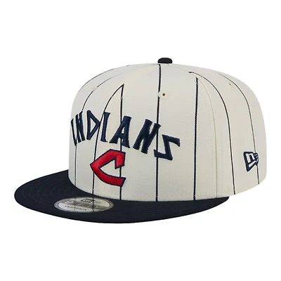 Cleveland Guardians White Jersey Pinstripe New Era 9FIFTY Snapback Hat