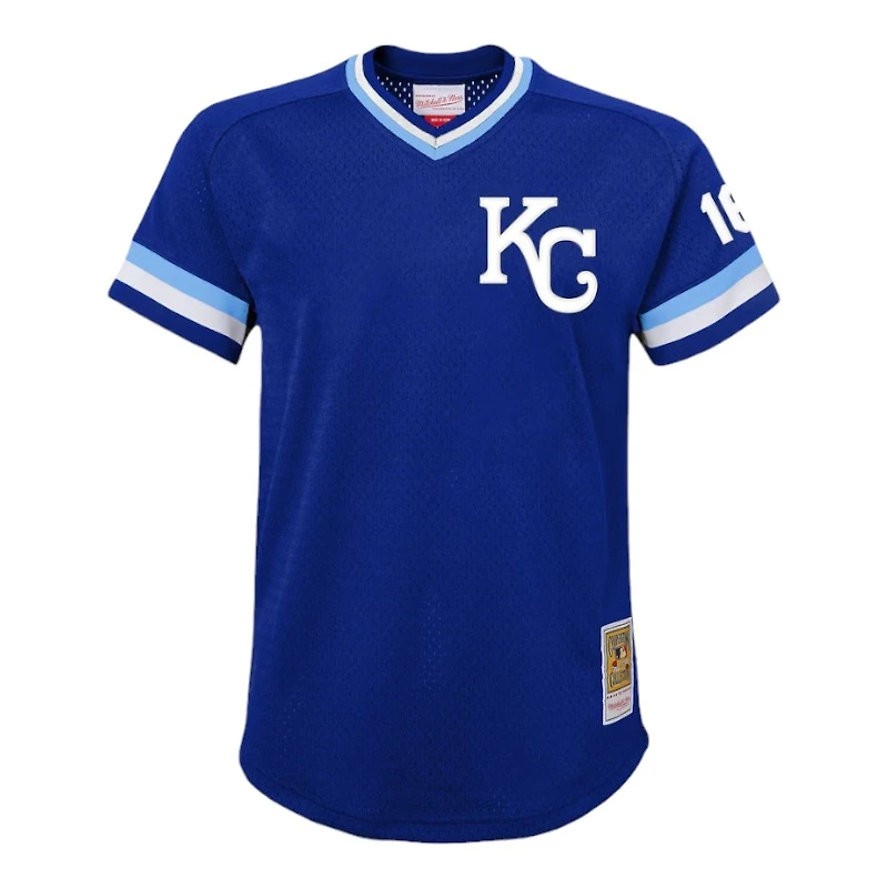 Youth Kansas City Royals Bo Jackson Mitchell & Ness Royal Cooperstown Mesh Batting Practice Jersey