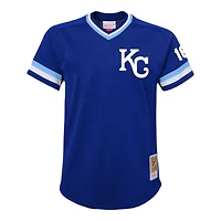 Youth Kansas City Royals Bo Jackson Mitchell & Ness Royal Cooperstown Mesh Batting Practice Jersey