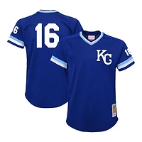 Youth Kansas City Royals Bo Jackson Mitchell & Ness Royal Cooperstown Mesh Batting Practice Jersey