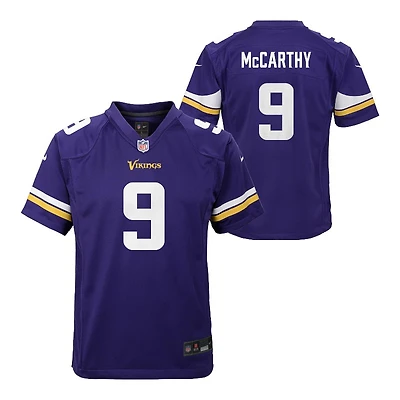 Youth Minnesota Vikings JJ McCarthy Purple Nike Game Jersey