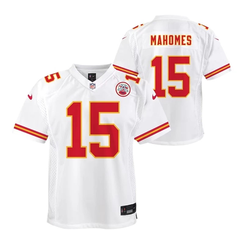 Youth Kansas City Chiefs Patrick Mahomes White Nike Game Jersey