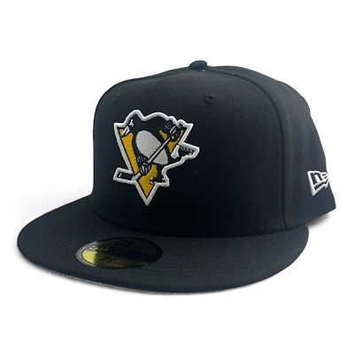 Pittsburgh Penguins Black Basic NHL New Era 59FIFTY Fitted Hat