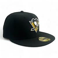 Pittsburgh Penguins Black Basic NHL New Era 59FIFTY Fitted Hat