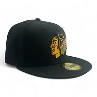 Chicago Blackhawks Black Basic NHL New Era 59FIFTY Fitted Hat