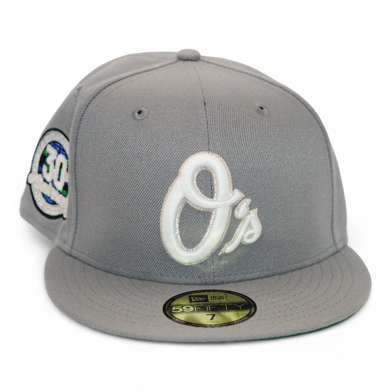 Baltimore Orioles Gray "DPM FittedHat Pack" 30th Anniversary of Camden Yards Patch Green UV New Era 59Fifty Fitted Hat