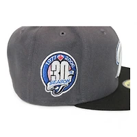 Toronto Blue Jays Graphite and Black "DPM FittedHat Pack" 30th Anniversary Patch Gray UV New Era 59Fifty Fitted Hat