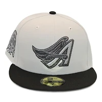 Los Angeles Angels Stone and Black "DPM FittedHat Pack" 50th Anniversary Patch Gray UV New Era 59Fifty Fitted Hat