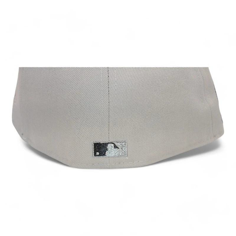 Los Angeles Angels Stone and Black "DPM FittedHat Pack" 50th Anniversary Patch Gray UV New Era 59Fifty Fitted Hat