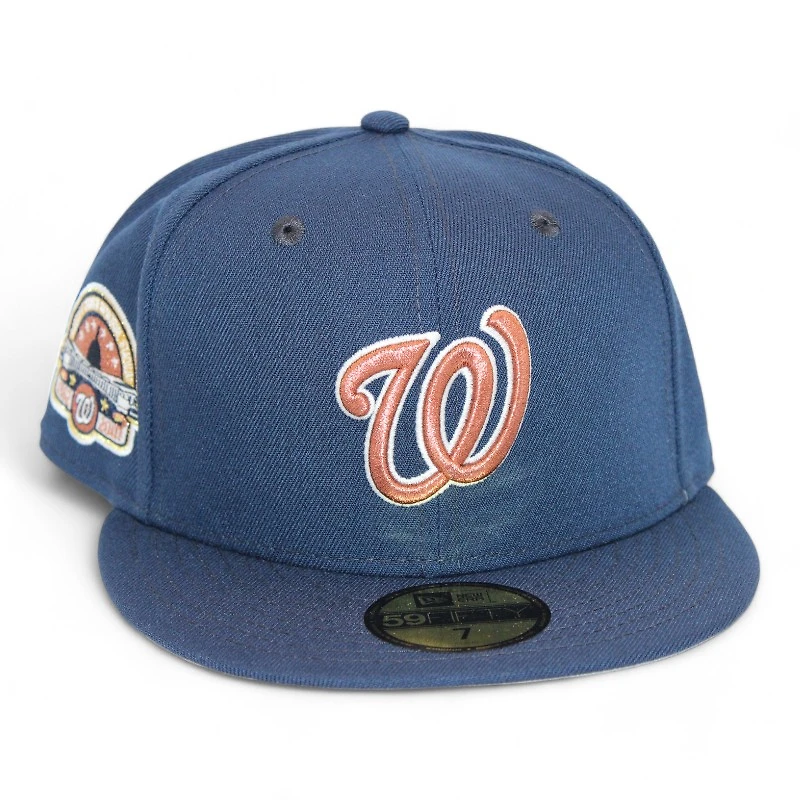 Washington Nationals Navy "DPM FittedHat Pack" Robert F Kennedy Memorial Stadium Patch Gray UV New Era 59Fifty Fitted Hat