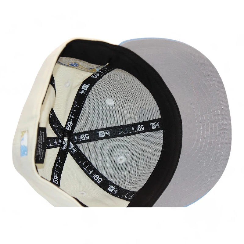 New York Yankees Cream and Sky Blue "DPM FittedHat Pack" Subway Series Patch Gray UV Era 59Fifty Fitted Hat