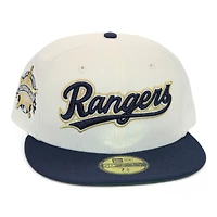 Texas Rangers Cream and Navy "Roman Brims Pack" 1995 All Star Game Patch Green UV New Era 59Fifty Fitted Hat