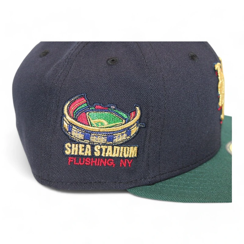 New York Mets Navy and Green "Roman Brims Pack" Shea Stadium Patch Gray UV Era 59Fifty Fitted Hat