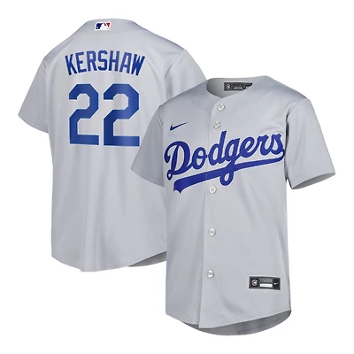 Youth Los Angeles Dodgers Clayton Kershaw Gray Nike Jersey