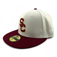 USC Trojans Chrome and Cardinal Trojan Patch Green UV New Era 59FIFTY Fitted Hat
