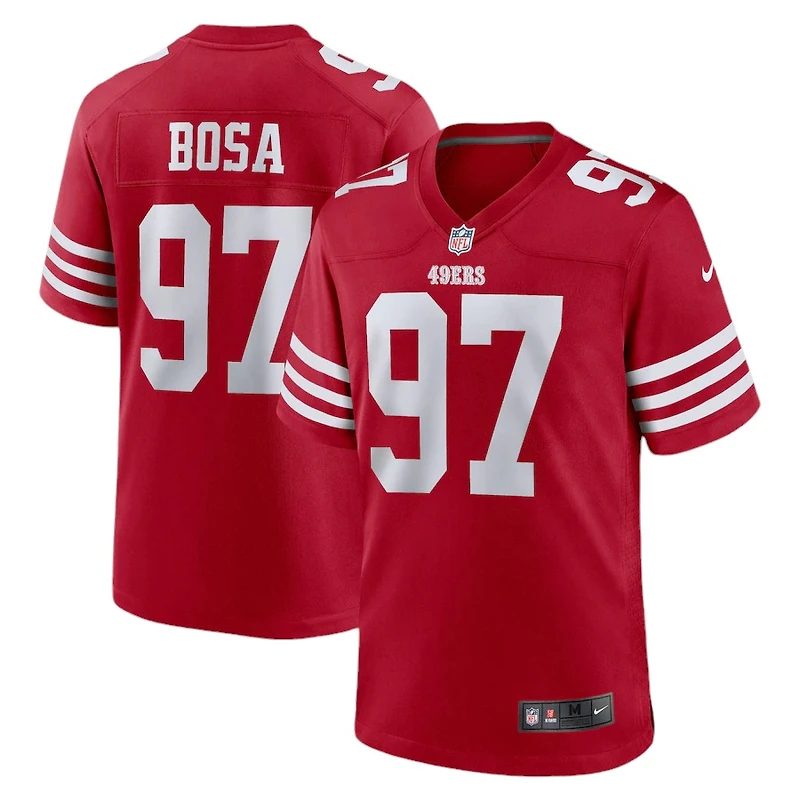 San Francisco 49ers Nick Bosa Scarlet Red Nike Game Jersey