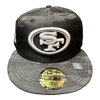 San Francisco 49ers Black Camo 60 Seasons Patch Gray UV New Era 59FIFTY Fitted Hat