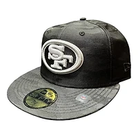San Francisco 49ers Black Camo 60 Seasons Patch Gray UV New Era 59FIFTY Fitted Hat