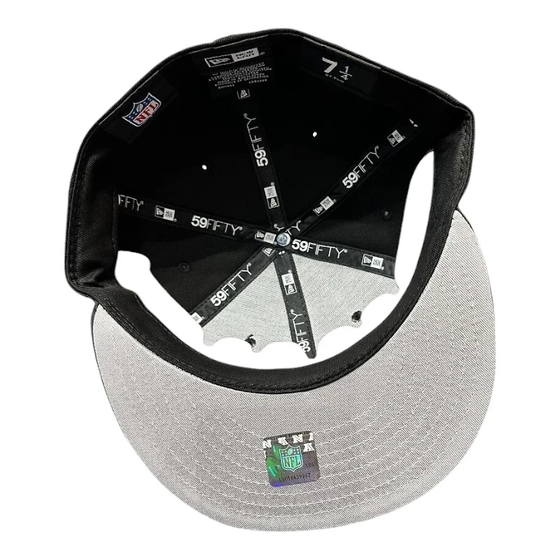 San Francisco 49ers Black and Camo Saloon Wordmark 60 Seasons Patch Gray UV New Era 59FIFTY Fitted Hat