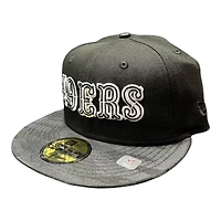 San Francisco 49ers Black and Camo Saloon Wordmark 60 Seasons Patch Gray UV New Era 59FIFTY Fitted Hat