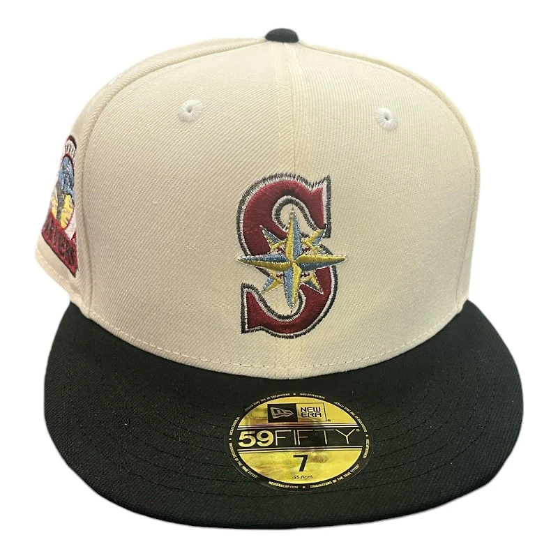 Seattle Mariners Chrome and Black "Miguel" 30th Anniversary Patch Gray UV New Era 59FIFTY Fitted Hat