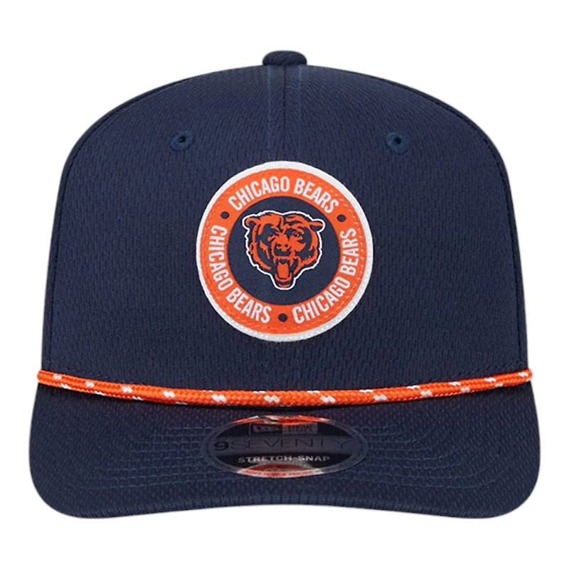 Chicago Bears Bear Logo Navy 2024 NFL Sideline New Era 9SEVENTY Stretch-Snap Hat