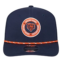 Chicago Bears Bear Logo Navy 2024 NFL Sideline New Era 9SEVENTY Stretch-Snap Hat