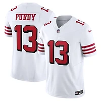 San Francisco 49ers Brock Purdy White Alternate Block Numbers Nike Vapor F.U.S.E Limited Jersey