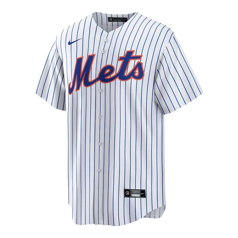 New York Mets Francisco Lindor White Pinstripe Home Nike Limited Player Jersey